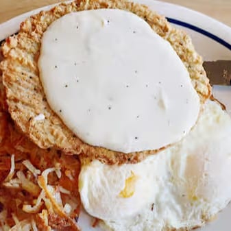 Fried Steak and Eggs Combo.