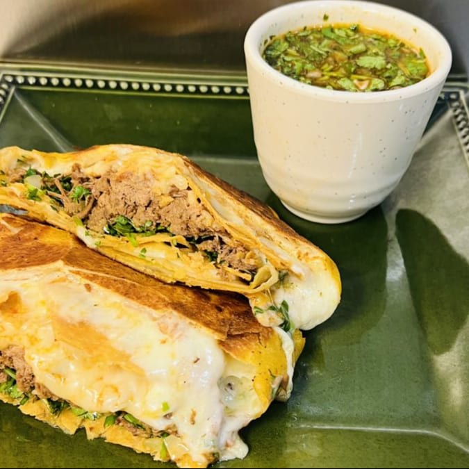 Quesa Tostada w/ Consome.