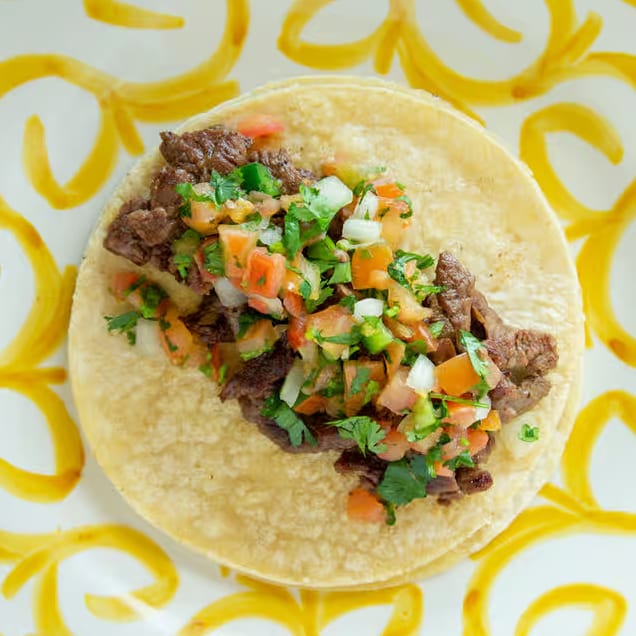 Single Carne Asada Taco.