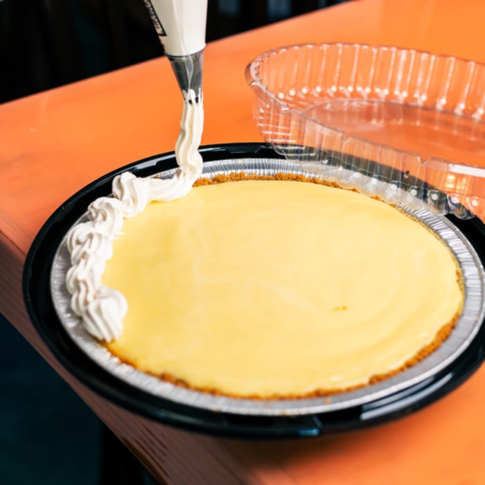 Whole Key Lime Pie to Go With Whipped Cream.