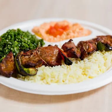 Steak Kabob Plate.