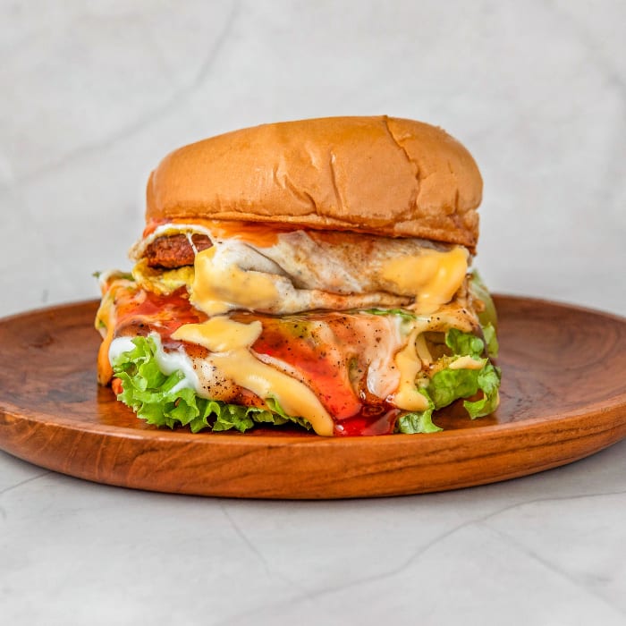 Lemak Burger Double (Burger Ramly).