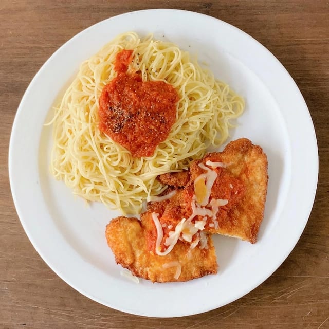 Chicken Parmesan Pasta.