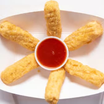 Mozzarella Sticks with Sauce.