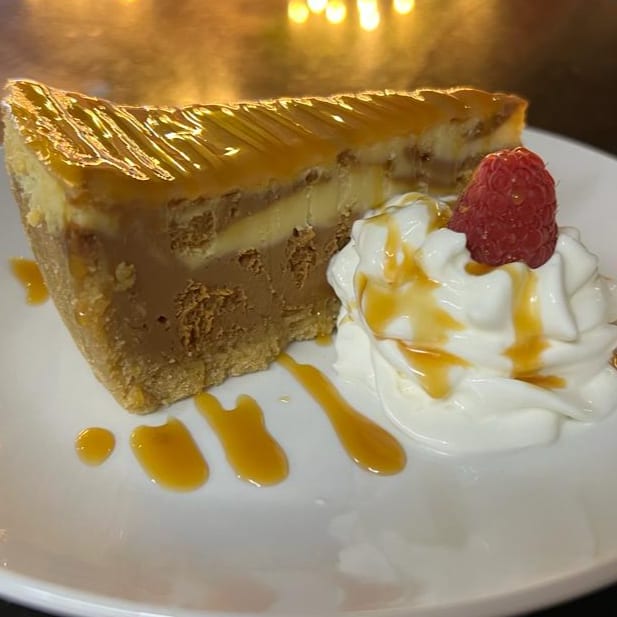 Sea Salt Caramel Cheesecake.