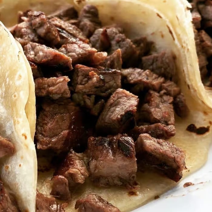 3 Carne Asada Tacos.