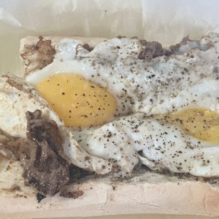 Steak & Egg Sandwich.