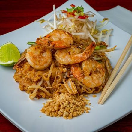 Shrimp Pad Thai Noodles.