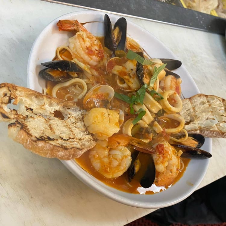 Seafood Cioppino Stew.