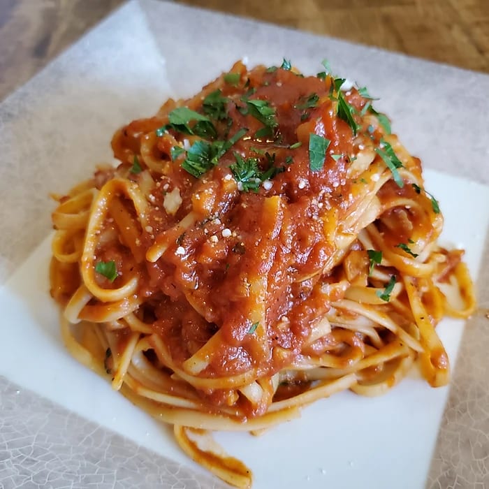 Pasta in Marinara Sauce.