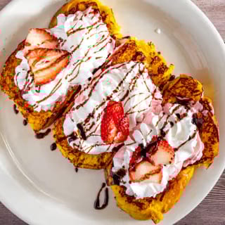 Cream Cheese, Strawberry 3 Piece French Toast