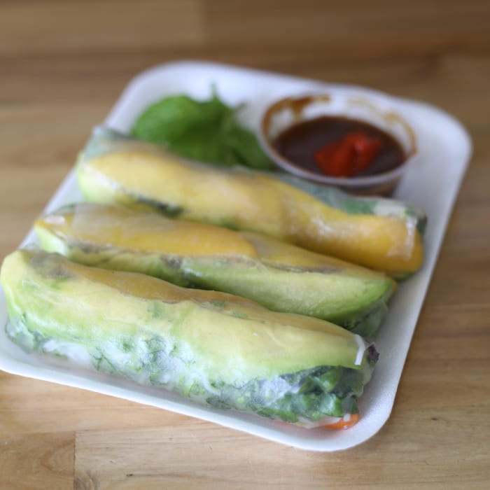 Avocado and Mango Bánh Mì Rolls (Vegetarian)(Gluten Free).