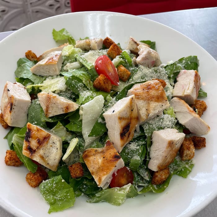 Caesar Salad with Grilled Chicken.