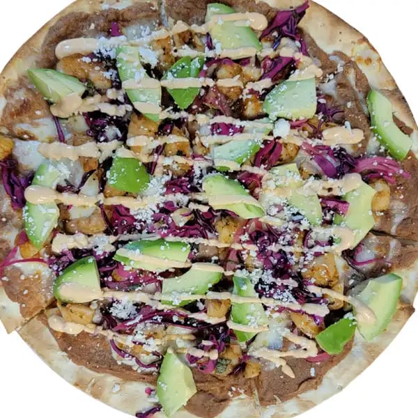 Shrimp Fresco Pizza.