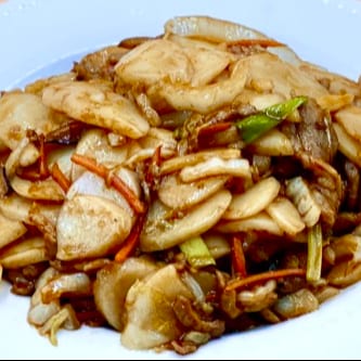 V09. Veggie Shanghai Style Rice Stick 素上海炒年糕.