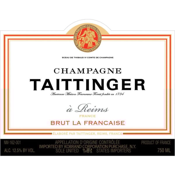 Champagne, Taittinger Brut La Francaise, France.