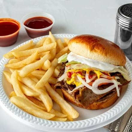 Gyro Cheeseburger.
