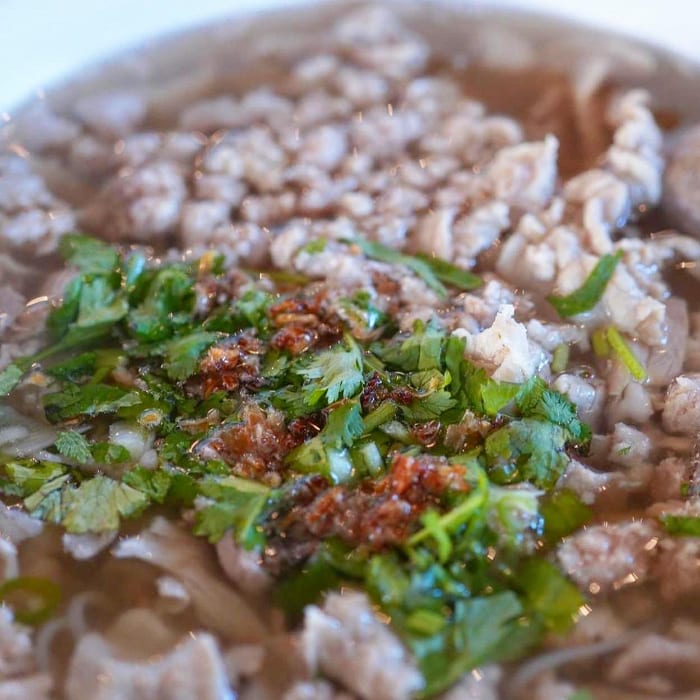 #4) Beef & Ground Pork Noodles.