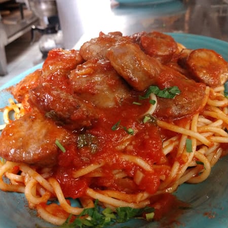 Spaghetti with Sausage.