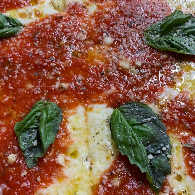 Margherita Pizza Gluten Free Cauliflower Pizza.