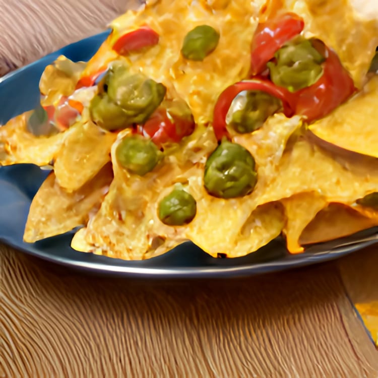 Nachos with Cheese & Peppers.