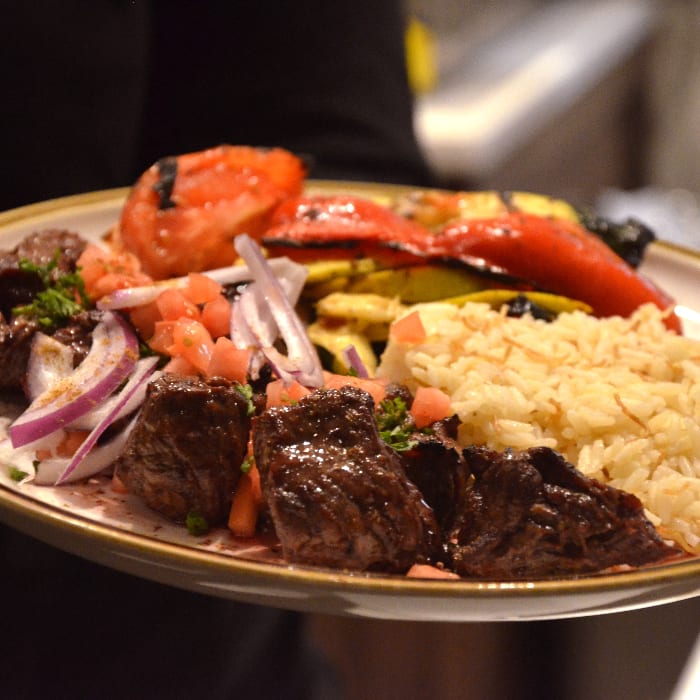 Lamb Kebab Platter.