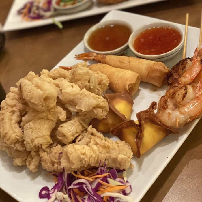 House of Thai Seafood Sampler.