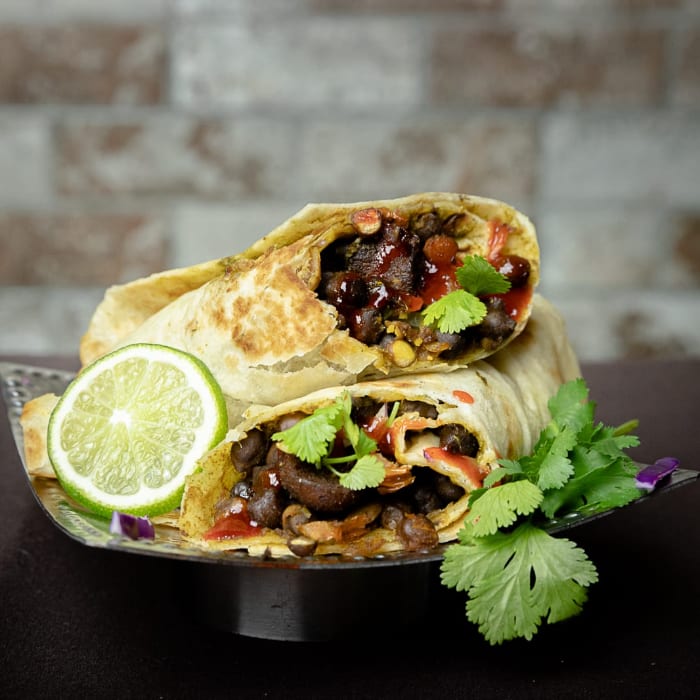 Chana Masala Kati Roll.