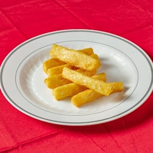 Fried Yuca (GF) with Yellow Sauce.