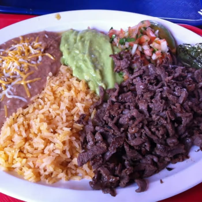 Carne Asada (Steak) Plate.