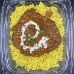 Vegetarian Lentils Rice Bowl.