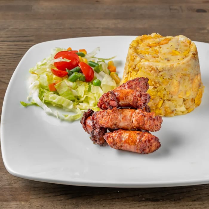 Longaniza (Spanish Sausage) Mofongo.
