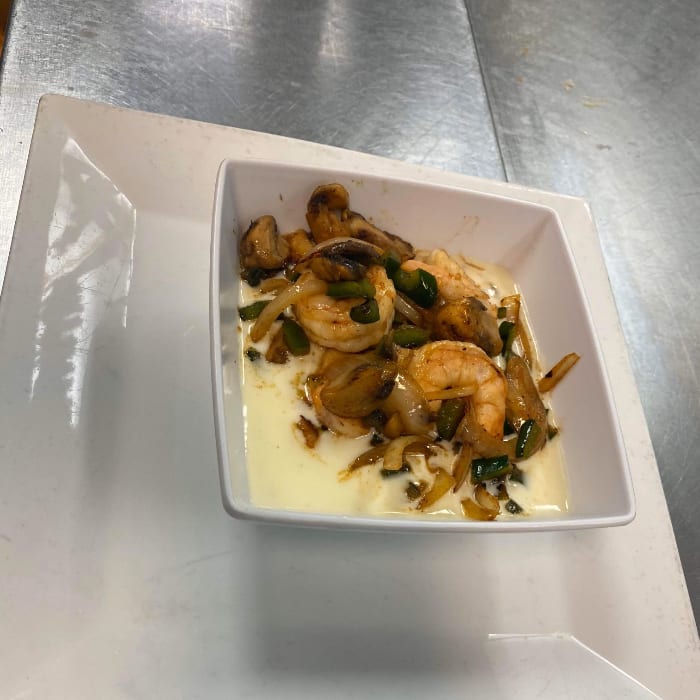 Shrimp Queso Fundido Dip.