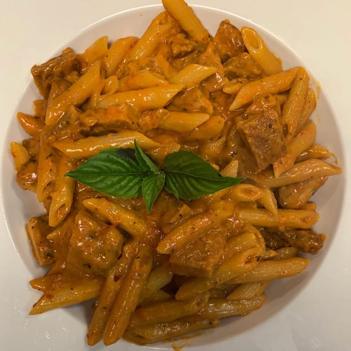 Penne Alla Vodka with Chicken.