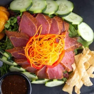Seared Tuna Tataki Salad.