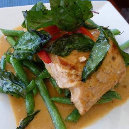 81. Panang Salmon.