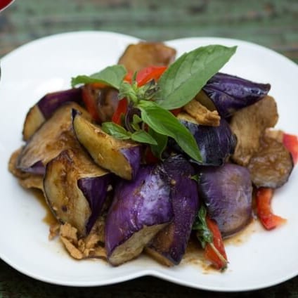 Sautéed Eggplant.