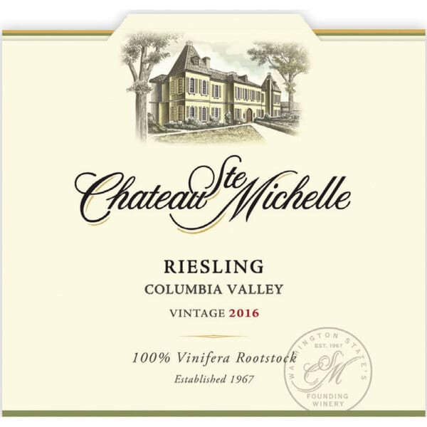 Riesling, Chateau Ste Michelle, Columbia Valley, Washington.