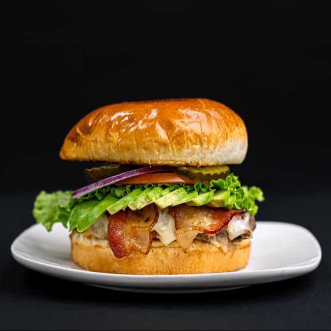 Bacon Avocado Burger.