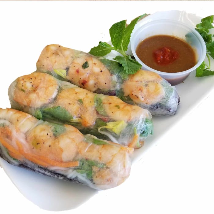 Grilled Shrimp Bánh Mì Rolls.