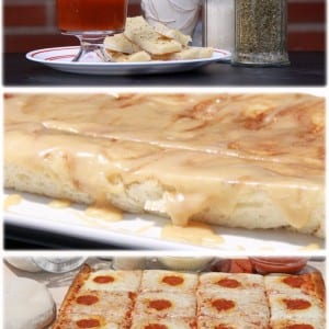 12 Cuts, 6 Breadsticks & 4 Sticky Sticks.