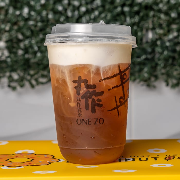 Milk Foam Black Tea.