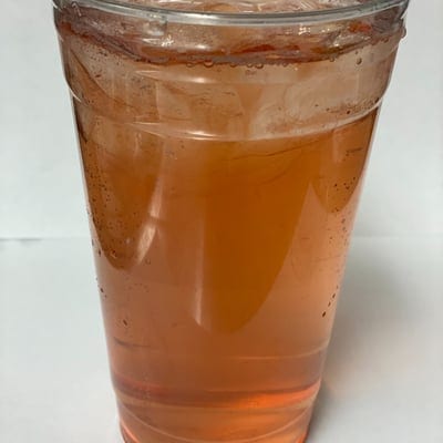 Raspberry Peach Fireweed Iced Tea.