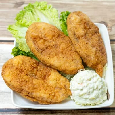 Catfish Steak Lunch.