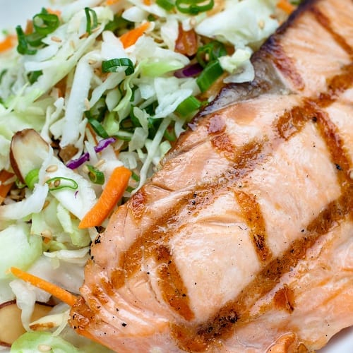 Grilled Salmon Salad.