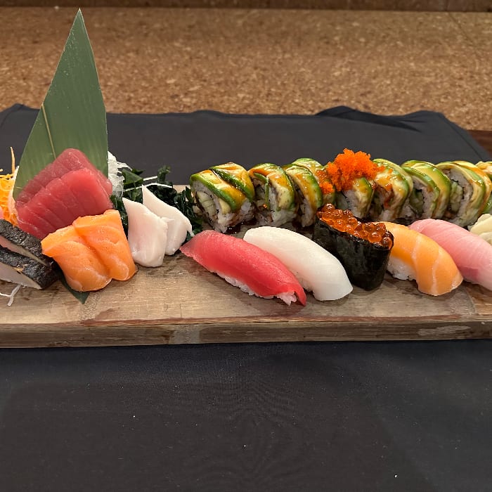 Supreme Sushi and Sashimi Combination.