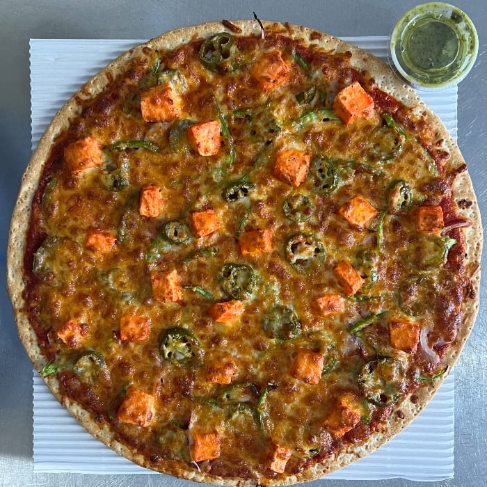 Paneer Tikka Masala Pizza.
