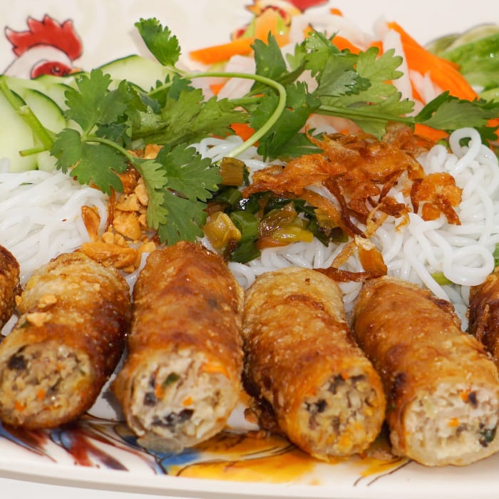 A6. Fried Pork Egg Rolls (6) - Chả Giò.