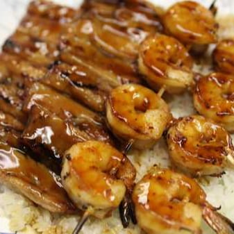 Shrimp & Chicken Teriyaki Combo.