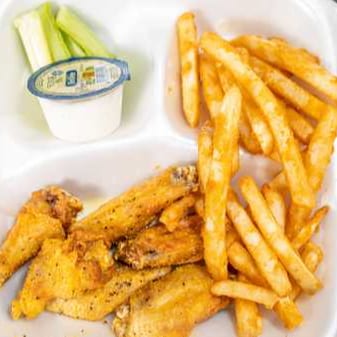 15 Wings with Fries & Drink.